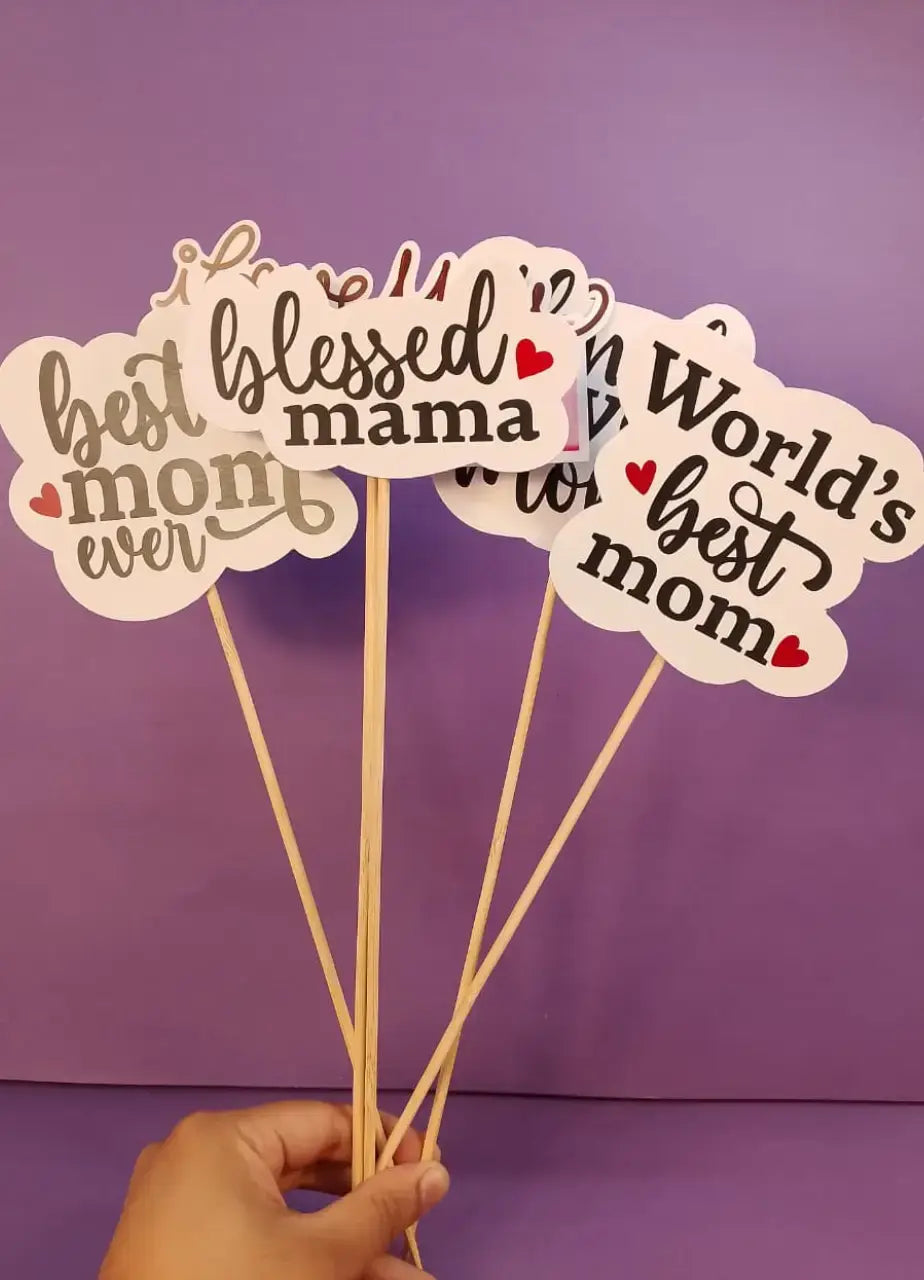 Mom Cake Toppers (Pack of 5) -