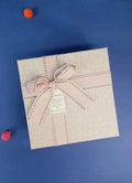 Off White Gift Box With Pink Ribbon