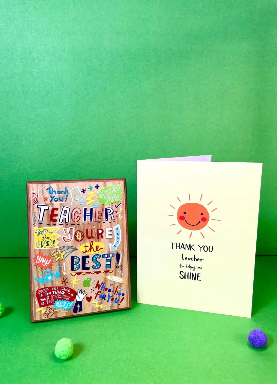 Thank You Teacher For Helping Me Shine Gift Bundle (2 in 1)