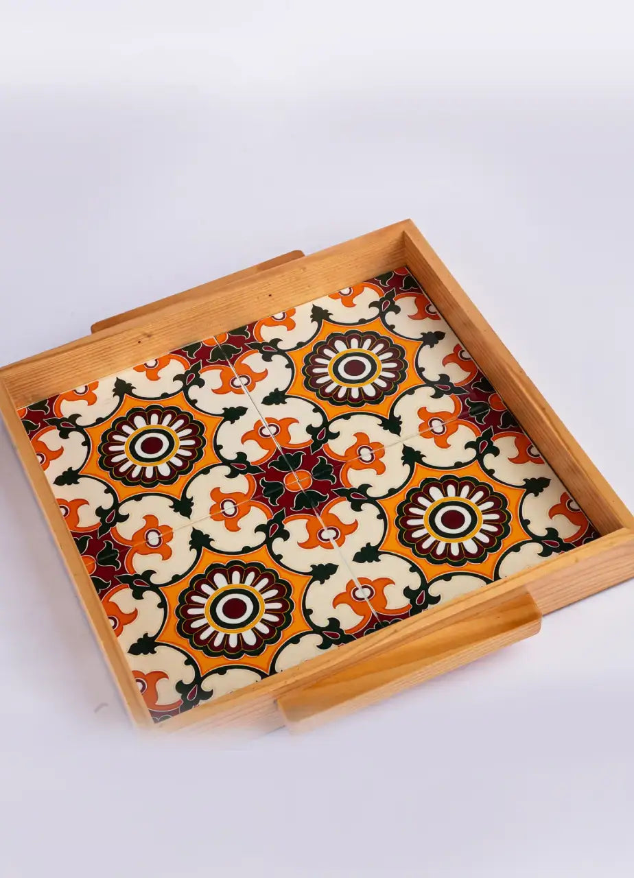 Aftab Wooden Tray - T4TLA