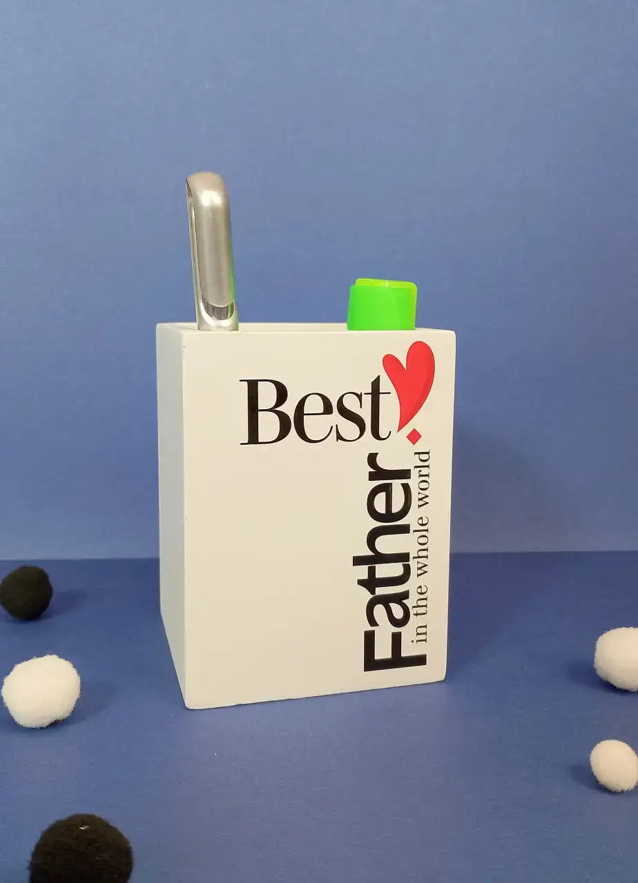 Best Father In The Whole World Desk Organizer (White) - DDB47