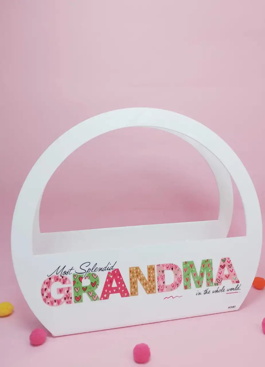 Acrylic Gift Basket For Grandma - MOMB07