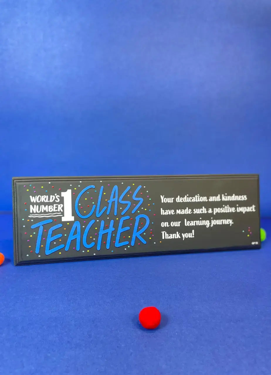 World's Number 1 Class Teacher Quotation Plate - QP75