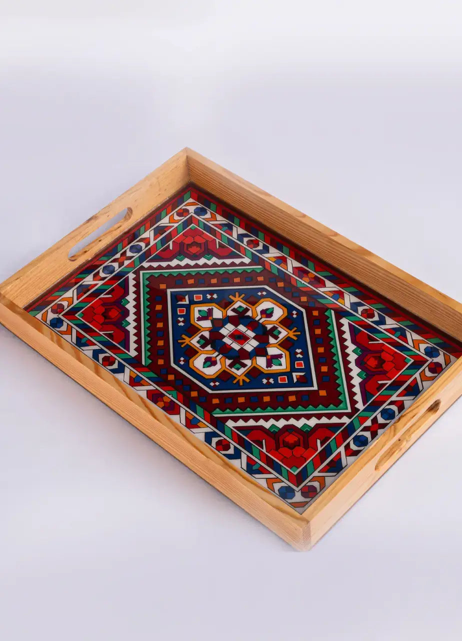 Rangrez Wooden Tray - 1015A