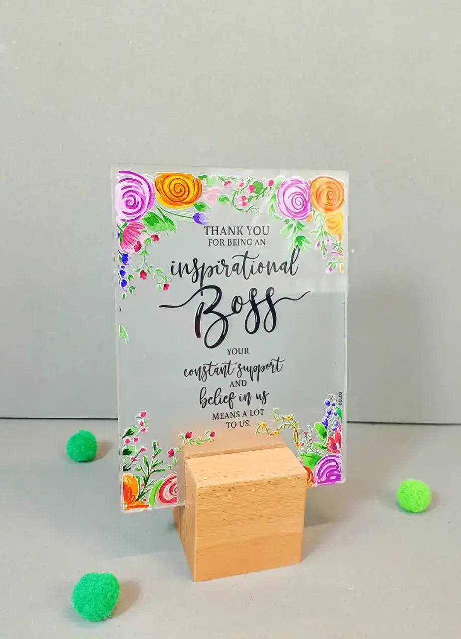 Boss Quotational Acrylic Decor - BSLD3