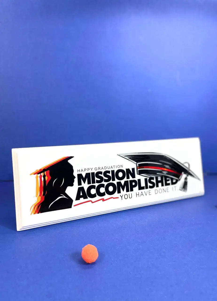 Mission Accomplished Graduation Quotation Plate - QP76
