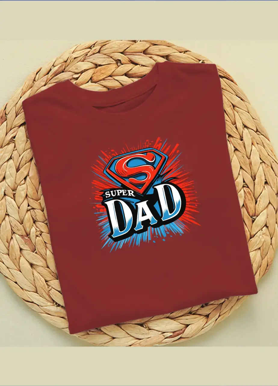 Super Dad T-Shirt16 (Maroon)