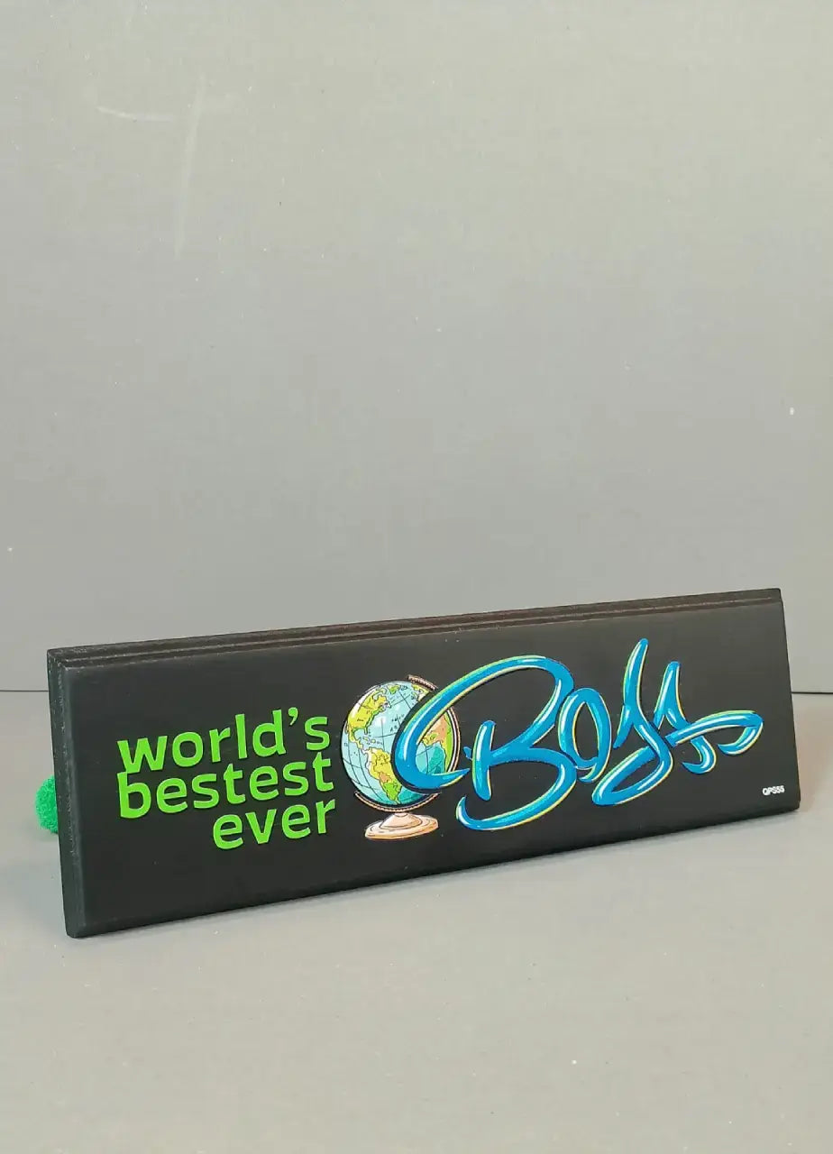 World's Bestest Ever Boss Quotational Plate - QPS55