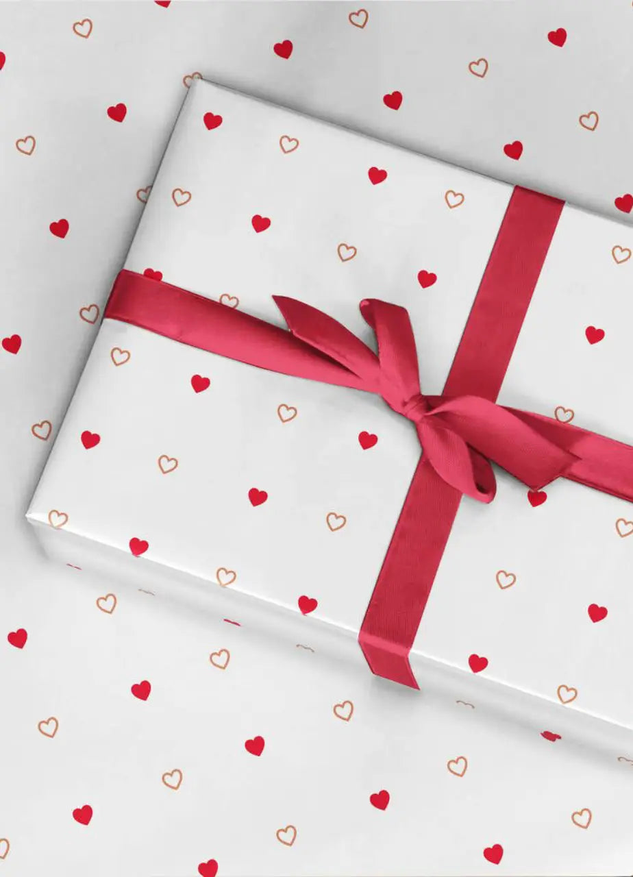 Heart Foiled Wrapping Sheets