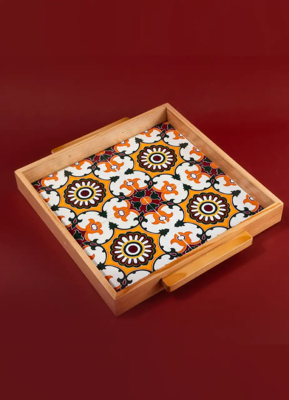 Aftab Wooden Tray - T4TLA
