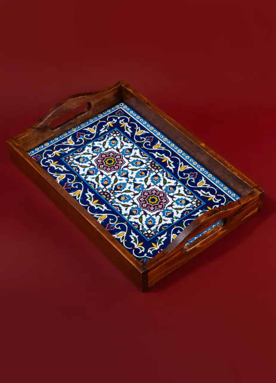 Mahfil Wooden Tray - TR-31211